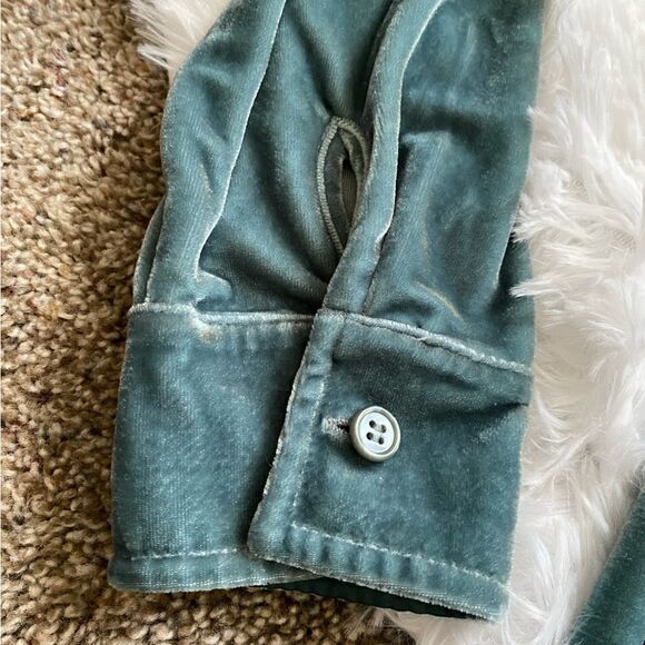 Soft Surroundings Velvet Boyfriend Tunic Top Button Down Women’s Small Velour - Picture 6 of 9